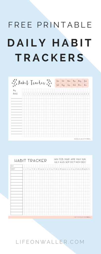 Daily Habit Tracker Free Printables