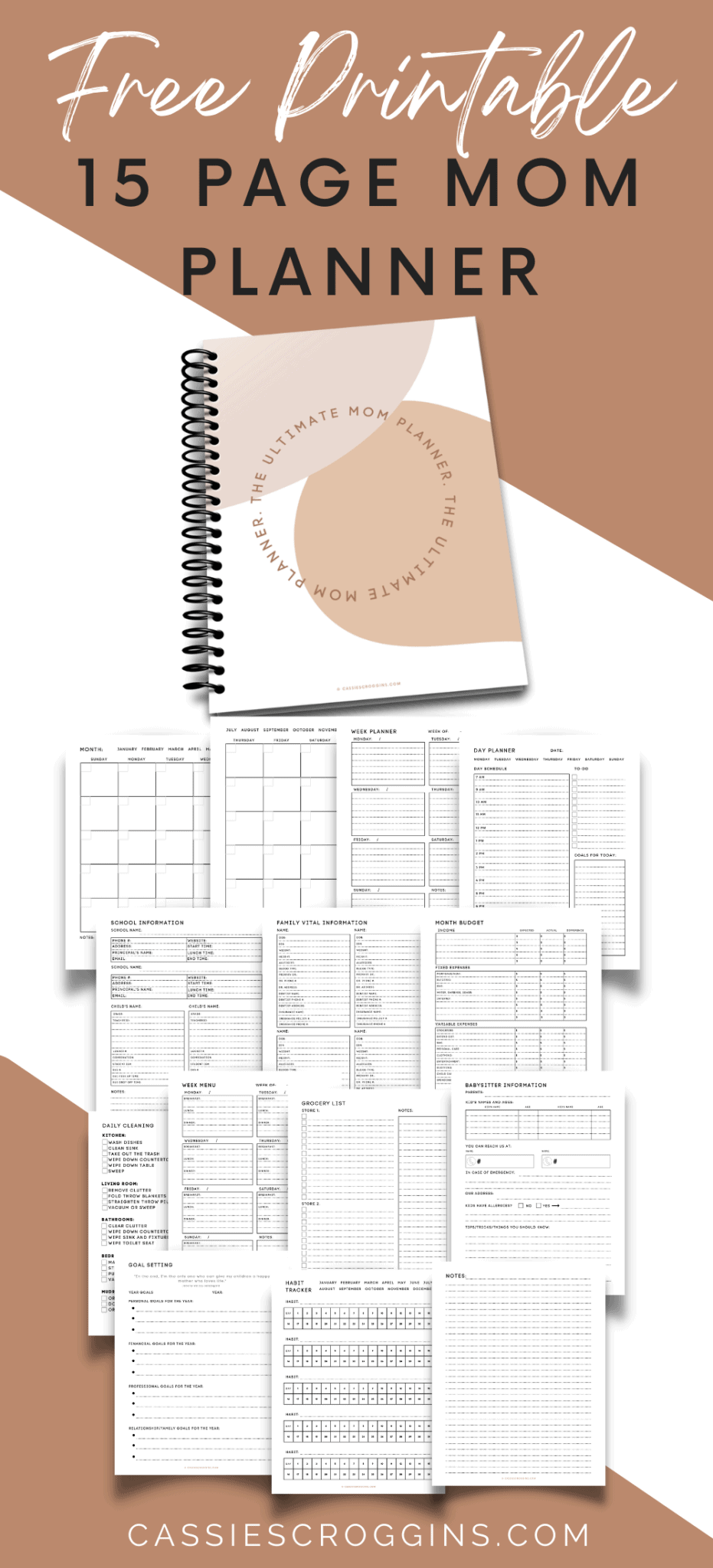 Free Printable Mom Planner + 45 Page Ultimate Mom Planner!