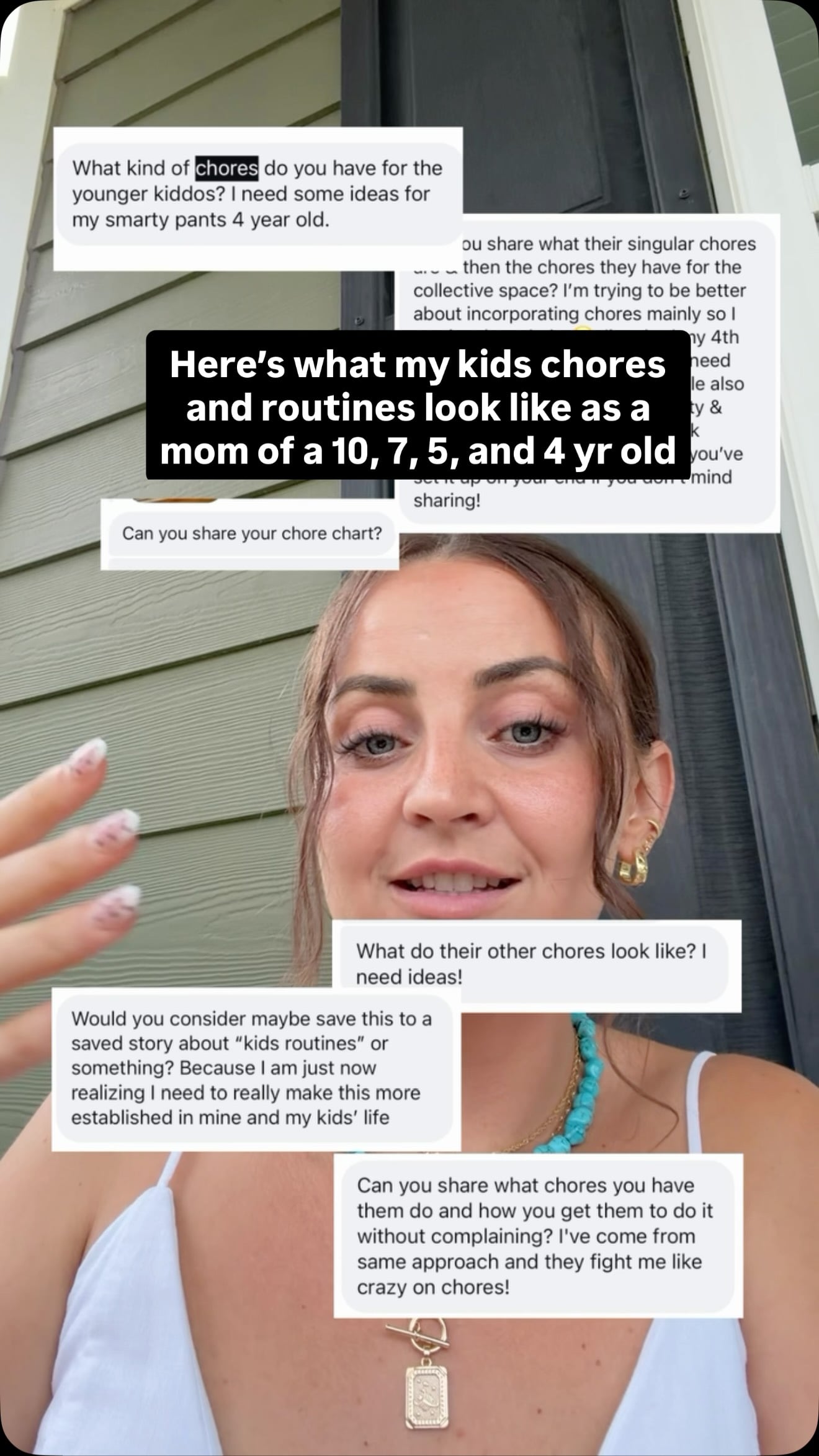 Right now my kids enjoy the pushups and are proud to do them and even show me their muscles in the morning after doing them 🤣 but if it seems like it’s creating a bad relationship with exercise, then we will reevaluate. 
I think having our family fireside chats where we talk about the importance of chores and personal responsibility has been a big help for my kids, not complaining or resenting chores too! Plus them seeing me and their dad cleaning and doing our own version of chores along with them makes them feel like we’re all working together as a team in the house hold. It works for us right now! And chores will definitely change.
