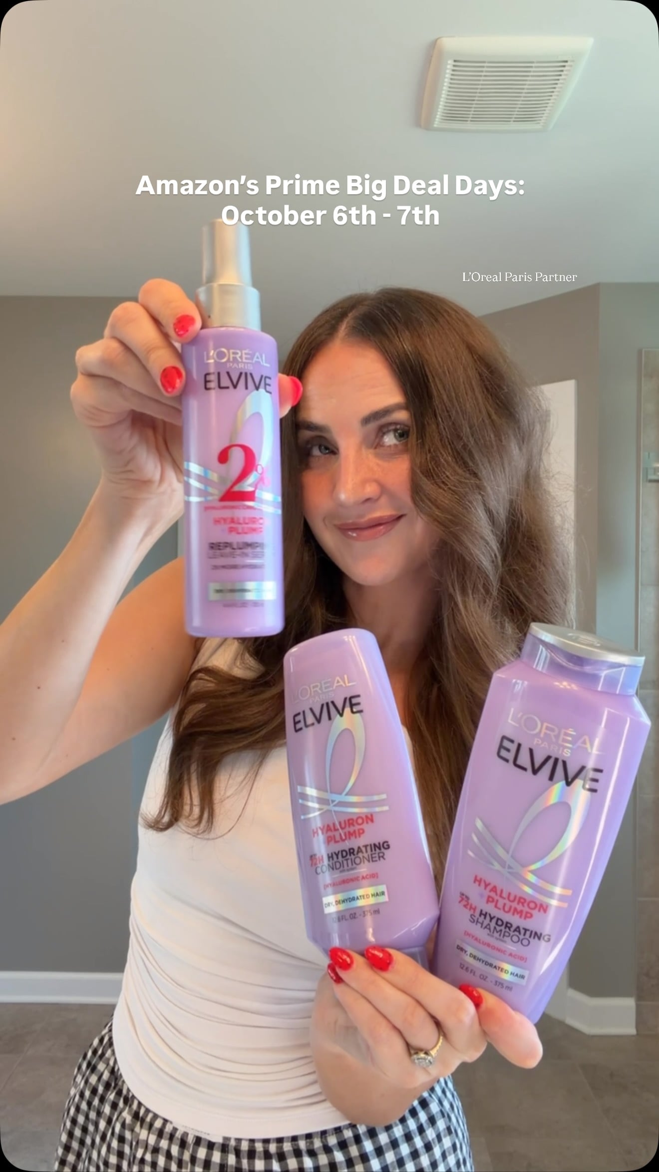 Stocking up on Hydrated hair for Prime day October 6th - 7th! @lorealparis @amazon #LOrealParisPartner #LOrealParisHaircare