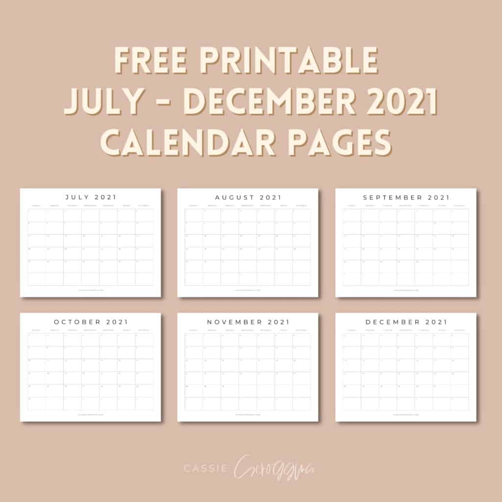 Free Printable Modern 2021 Calendar Pages