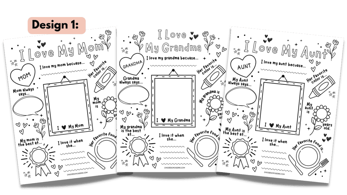 9 Free All About My Mom Printable Mom Questionnaires (Grandma and Aunts ...