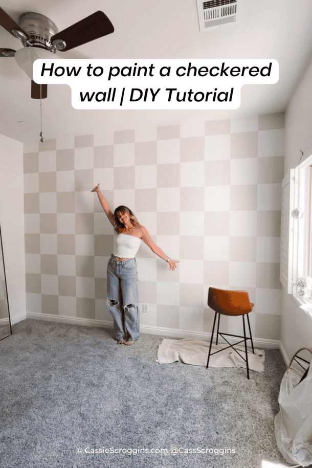 How to Paint a Checkered Wall | DIY Tutorial (My Content Room ...