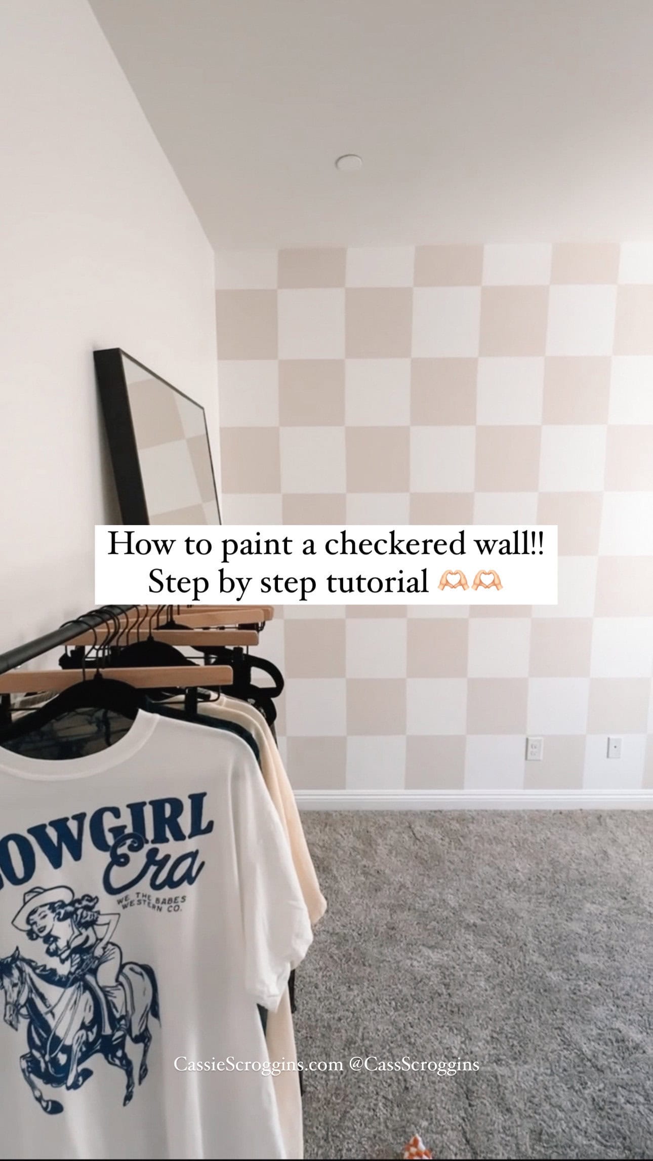 How to Paint a Checkered Wall | DIY Tutorial (My Content Room ...